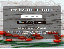 Tablet Screenshot of priyommart.com